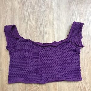 Free People purple stretch crop top 💜